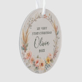Fleur sauvage Floral Baby First Christmas Personna (devant)