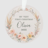 Fleur sauvage Floral Baby First Christmas Personna (devant)