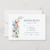 Fleur sauvage Floral Boho Wedding RSVP (Devant)