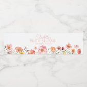 Fleur sauvage Floral Fête des mariées Étiquette bo (Étiquettes simples)