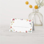 Fleur sauvage Floral Mariage Table Place Cartes (Dos)