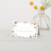 Fleur sauvage Floral Mariage Table Place Cartes (Devant)