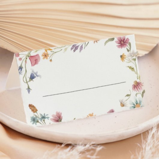Fleur sauvage Floral Mariage Table Place Cartes