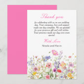 Fleur Sauvage Florale de Printemps Merci (Devant / Derrière)