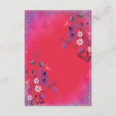 Fleur sauvage framboise - carte RSVP verticale (Dos)