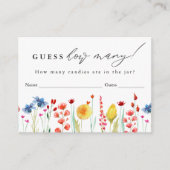 Fleur sauvage Frontière Devinez Combien De Carte D (Devant)