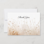 Fleur sauvage funéraire Carte de remerciements com (Devant)