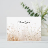 Fleur sauvage funéraire Carte de remerciements com (Debout devant)