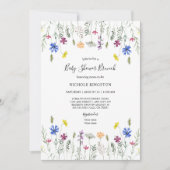 Fleur sauvage Garden Baby shower Brunch Invitation (Devant)