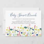 Fleur sauvage Garden Baby shower Brunch Invitation (Devant)