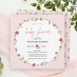 Fleur sauvage Garden Girl Baby shower Invitation<br><div class="desc">Fêtez votre arrivée de bébé avec cette invitation de Baby shower Floral Little Fleur sauvage! Le design est parfait pour n'importe quel baby shower,  et est livré avec des étiquettes correspondants pour partager les bonnes nouvelles.</div>