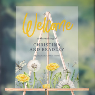 Fleur sauvage Garden Wedding Bienvenue Frosted