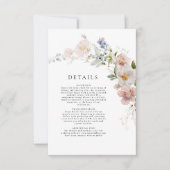 Fleur sauvage Garden Wedding Détails Carte de clôt (Devant)