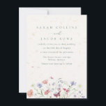 Fleur sauvage Garden Wedding Invitation<br><div class="desc">Invitation vos proches pour célébrer votre journée spéciale avec le charme naturel de cette invitation de mariage de jardin Fleur sauvage. Doté d'un arrière - plan en papier recyclé, ce design apporte une élégance profonde et sincère à votre célébration. Une bordure délicate de fleurs sauvages d'aquarelle fleurit doucement le long...</div>