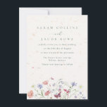Fleur sauvage Garden Wedding Invitation<br><div class="desc">Invitation vos proches pour célébrer votre journée spéciale avec le charme naturel de cette invitation de mariage de jardin Fleur sauvage. Doté d'un arrière - plan en papier recyclé, ce design apporte une élégance profonde et sincère à votre célébration. Une bordure délicate de fleurs sauvages d'aquarelle fleurit doucement le long...</div>