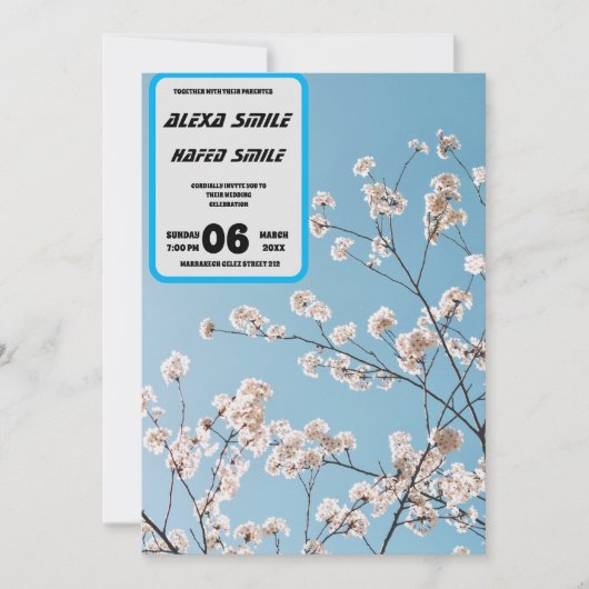 Fleur sauvage Gatefold Faire-part de mariage, Joli (Devant)