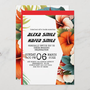 Fleur sauvage Gatefold Faire-part de mariage, Joli