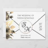 Fleur sauvage Gold Enregistrer le Carte photo Date (Dos)