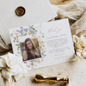 Fleur sauvage Graduation Carte de remerciements 3 