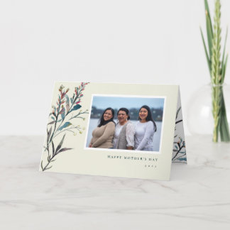 Fleur sauvage habillés H Carte de fête des mères p