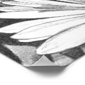 Fleur sauvage & Honeybee Art Imprimer Poster d'Art (Coin)