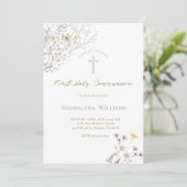 fleur sauvage | Invitation à la première communion (Debout devant)