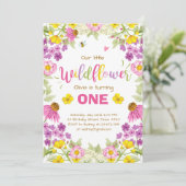 Fleur sauvage invitation anniversaire Floral Girl  (Debout devant)