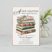 Fleur sauvage Invitation Baby shower Foil (Debout devant)