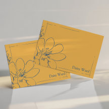 Fleur sauvage jaune personnalisée dessinée à la ma