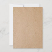 Fleur sauvage Kraft Papier Rustique Faire-part de  (Dos)