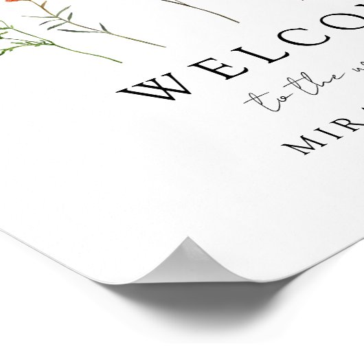 Fleur sauvage Lesbian Pride Mariage Affiche de bie (Coin)