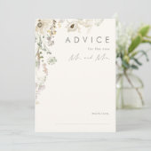 Fleur sauvage lunatique | Carte de conseil Mariage (Debout devant)