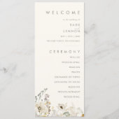 Fleur sauvage lunatique | Programme de mariage ivo (Devant)