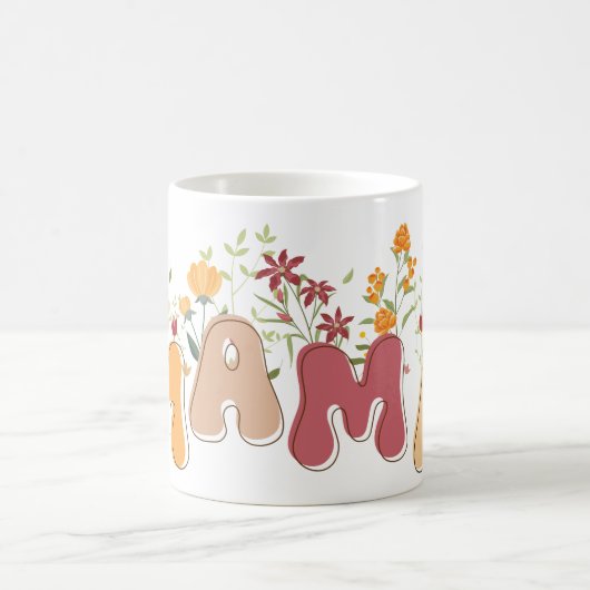 Fleur sauvage Mama Boho Floral Mug (Centre)
