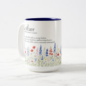 Fleur sauvage Mama Mug - Drôle cadeau de fête des  (Devant gauche)