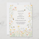 Fleur sauvage Mama to Bee baby shower invitation (Devant)