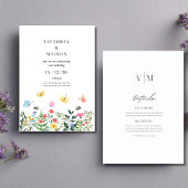 Fleur Sauvage Mariage Boho, Invitation de Mariage 