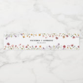 Fleur sauvage Mariage bouteille d'eau Étiquettes (Étiquettes simples)