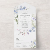 Fleur sauvage mariage D'Été Tout En Un Invitation (À l'intérieur)