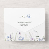 Fleur sauvage mariage D'Été Tout En Un Invitation (Verso)