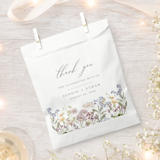 Fleur sauvage Mariage Favor Sacs Floral Boho Fleur (Coupé)