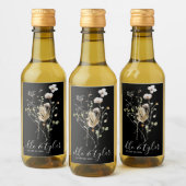 Fleur sauvage Mariage Mini Wine Bottle Étiquette (Bouteilles)