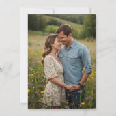 Fleur sauvage Mariage Photo Invitation (Dos)