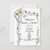 Fleur sauvage Mariage Rustic Country Programmes (Devant)