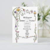 Fleur sauvage Mariage Rustic Country Programmes (Debout devant)