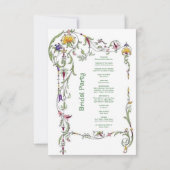 Fleur sauvage Mariage Rustic Country Programmes (Dos)