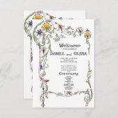 Fleur sauvage Mariage Rustic Country Programmes (Devant / Derrière)