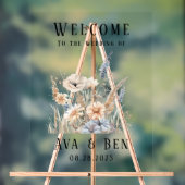 Fleur sauvage Mariage Sage Dusty Affiche de bienve (Neutre)