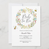 Fleur sauvage mariée à être nuptiale invitation de (Devant)