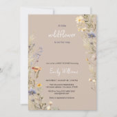 Fleur sauvage meadow boho baby shower invitation (Devant)